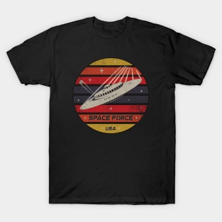 Space Force Retro Mothership Distressed T-Shirt